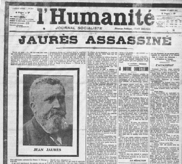 L'Humanité 1er août 1914